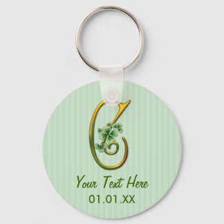 Irish Gold Monogram C Key Ring