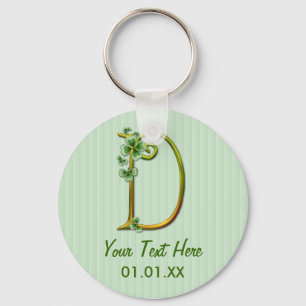 Irish Gold Monogram D -Customise Key Ring