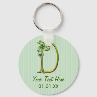 Irish Gold Monogram D -Customise Key Ring
