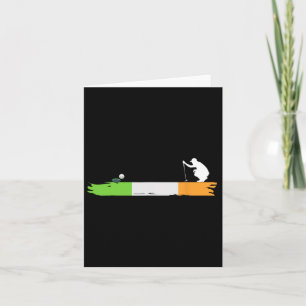 Irish Golf Ireland Flag Golfing Card