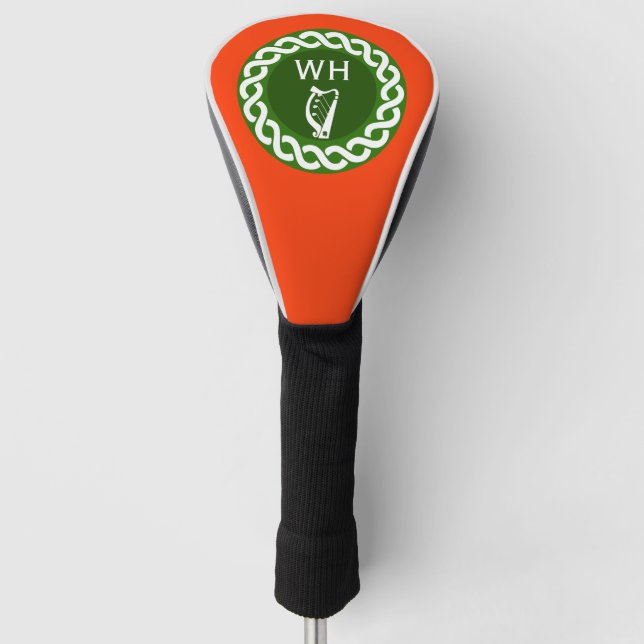 Irish Golfer Gift Golf Head Cover (Front)