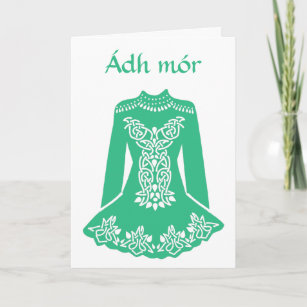 Irish Good Luck Adh Mor Dancers Dress Card