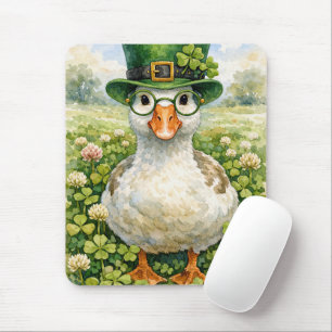 Irish Goose in Shamrock Field Mouse Pad