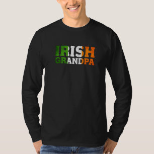 Irish Grandpa Simple With Vintage Ireland Flag T-Shirt
