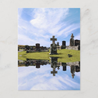 irish graveyard postcard