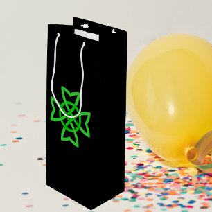 Irish Green Celtic Knot Wine Gift Bag