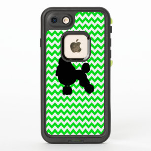 Irish Green Chevron with Poodle Silhouette
