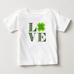 Irish Green Clover Shamrock Celtic Knot LOVE T-Shi Baby T-Shirt