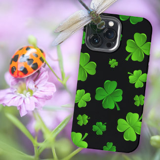 Irish Green Clovers Four-leaf Lucky iPhone 13 Pro Max Case
