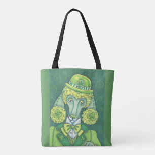IRISH GREEN FRENCH POODLE, DOG TOTE BAG