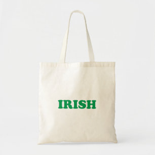 Irish green modern Typography St. Patrick's Day Tote Bag
