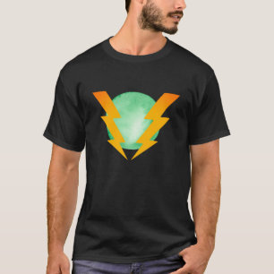 Irish Green Moon Thunder Bolt of Lightning Graphic T-Shirt
