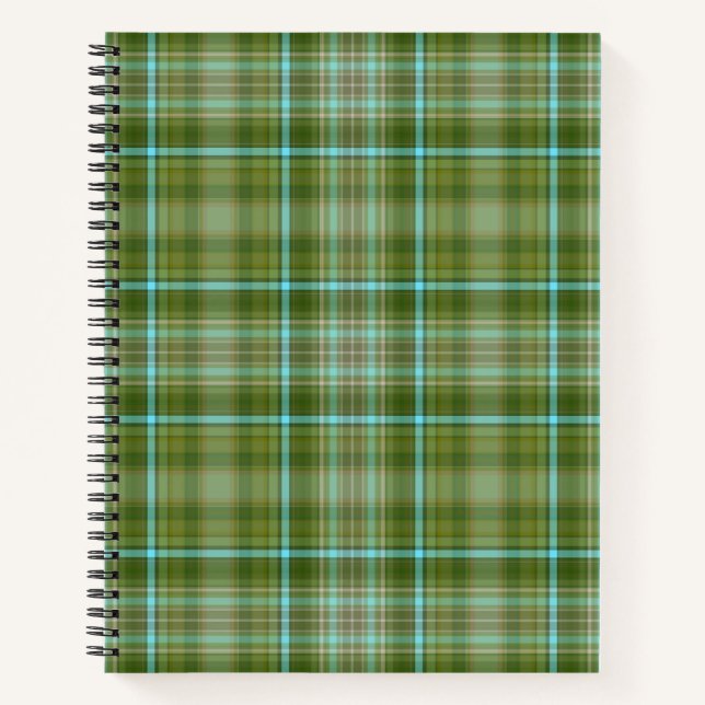 Irish Green Plaid Notebook (Front)