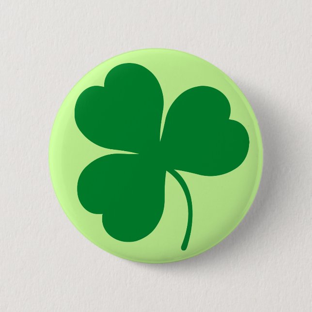 Irish Green Shamrock Clover Gift 6 Cm Round Badge (Front)