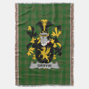 Irish Griffin or O_Griffy Coat of Arms Family Cre Throw Blanket