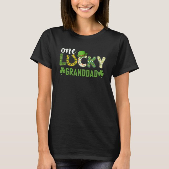 Irish Group Matching One Lucky Granddad St Patrick T-Shirt (Front)