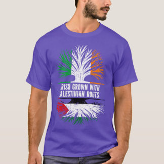 Irish Grown With Palestinian Roots Ireland Flag T-Shirt