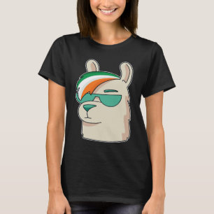 Irish Hair Style Llama St Patricks Day Alpaca T-Shirt