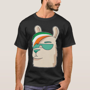 Irish Hair Style Llama St Patricks Day Alpaca T-Shirt