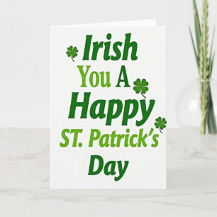 Irish Happy Day Glitter Texture Card