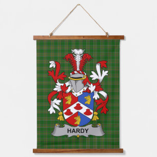 Irish Hardy Coat of Arms Family Crest Hanging Tapestry
