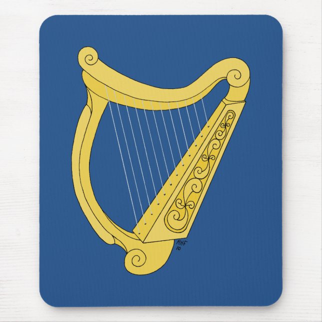 Irish Harp Mouse Pad (Front)