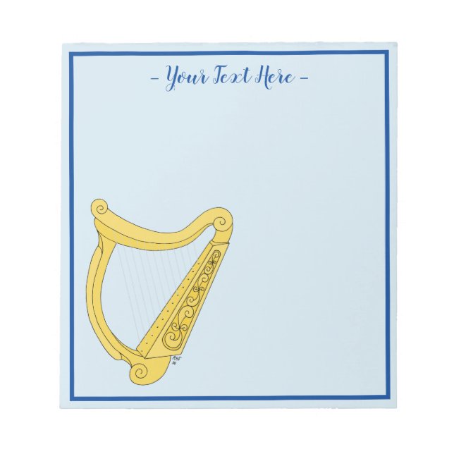 Irish Harp Notepad (Front)