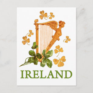 IRISH HARP POSTCARD