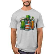 🇮🇪 Irish Hat, American Flag & Beer