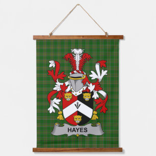 Irish Hayes Coat of Arms Family Crest Hanging Tapestry