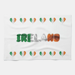 Irish heart tea towel