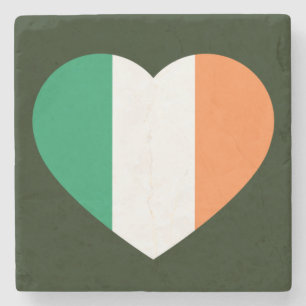 Irish Heartflag coastert Stone Coaster