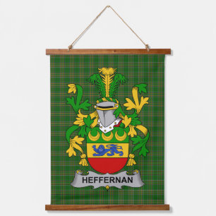 Irish Heffernan or O_Heffernan Coat of Arms Family Hanging Tapestry