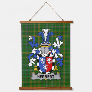 Irish Herbert Coat of Arms Family Crest Hanging Tapestry
