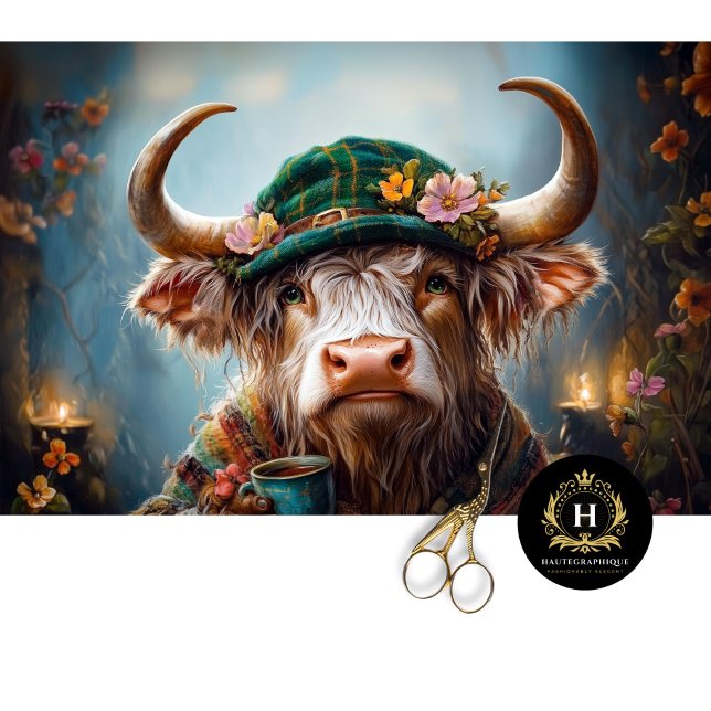 Irish Highland Cow Rustic Boho Farmhouse Decoupage Tissue Paper (Creator Uploaded)