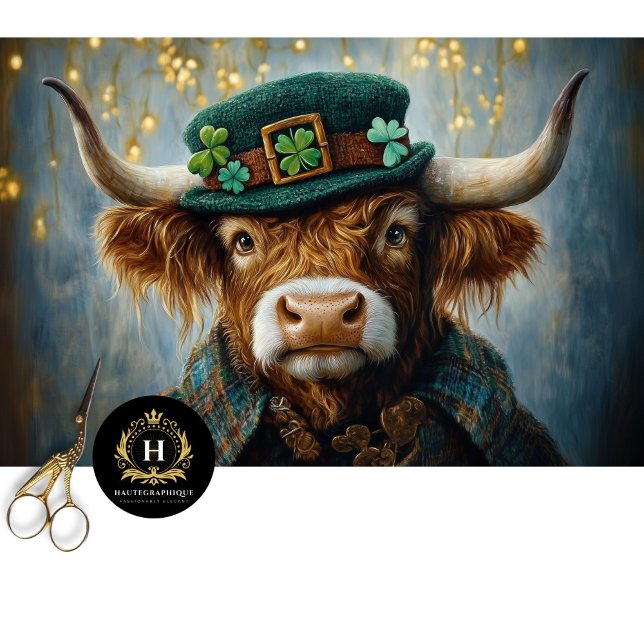 Irish Highland Cow Rustic Boho Farmhouse Decoupage Tissue Paper (Creator Uploaded)