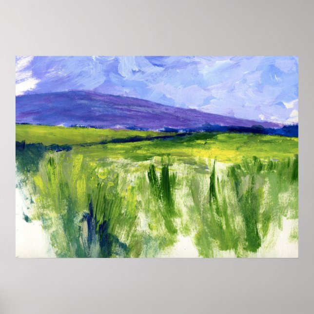 Irish Hillside Painting Poster (Front)