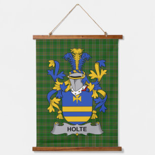 Irish Holte or Holt Coat of Arms Family Crest Hanging Tapestry