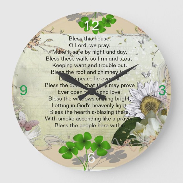 Irish House Blessing clock (Front)