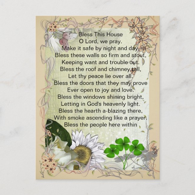 Irish House Blessing postcard (Front)