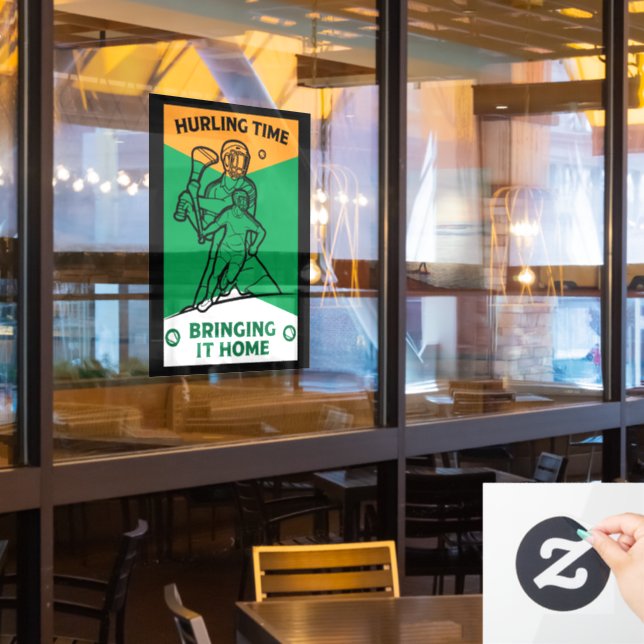 Irish Hurling Sport (Restaurant Window)