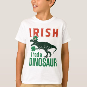 Irish I Had a Dinosaur St Patricks Day Dino Trex T-Shirt