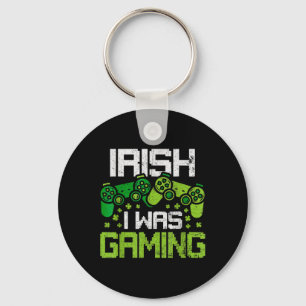 Irish I Was Gaming Funny St Patricks Day Gamer Boy Key Ring