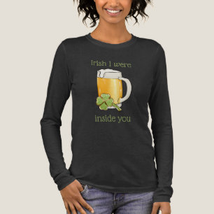 Irish I were inside you beer St. Patrick's Day Tri-Blend Shirt
