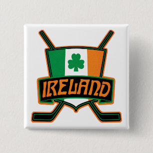 Irish Ice Hockey Flag Logo Badge