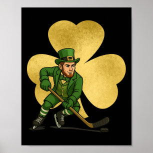 Irish Ice Hockey University Fighting Big Shamrock  Poster