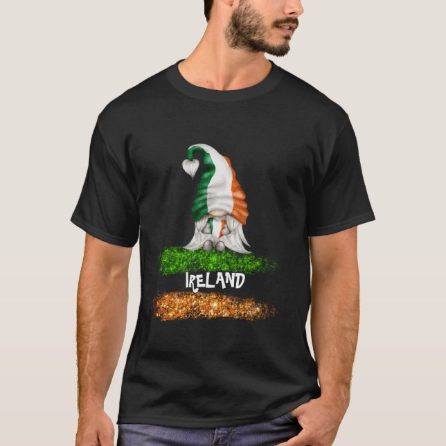 *~* IRISH IRELAND GNOME Abstract Flag T-Shirt (Front)