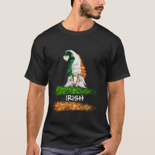 *~* IRISH IRELAND GNOME Flag Abstract T-Shirt