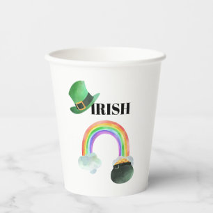 *~* IRISH IRELAND Patriot Rainbow Pot of Gold Paper Cups