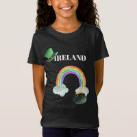 *~* IRISH IRELAND Rainbow Pot of Gold Girl T-Shirt